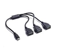 Elnwnnkc Concentradores USB portátiles con 3 puertos USB 2.0 de USB C que soportan carga de 5 V 3 A y uso de datos para portátiles, accesorios tipo C a concentradores USB