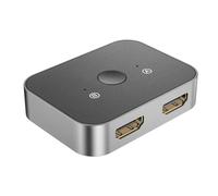 Elnwnnkc Conmutador HDTV 8K Divisor 2x1 bidireccional 8K @ 60Hz resolución Entre 2 entradas Pantalla Monitor de Escritorio con botón