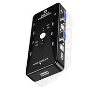 Elnwnnkc Conmutador KVM USB 2.0 compacto con VGA de 1080P para una fácil conmutación inteligente de computadora y control suave de dispositivos, conmutador KVM