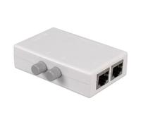 Elnwnnkc Conmutadores de red RJ45 de 2 puertos, selector de conmutación de red externa interna, caja divisora 2 en 1 para redes de laptop, conmutadores, caja selectora