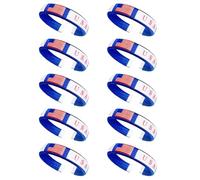 Elnwnnkc De 10 pulseras de torneo eficientes con banderas de celebración, ideales para entusiastas del deporte, fichas de juego de fútbol