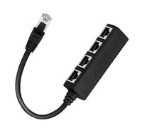 Elnwnnkc Ethernet Splitter Cable 1 Male To 4 Female 1 To 4 Port Ethernet Connector Adapter For Laptop Computer PC Desktop Networking Cable Splitter Adapter