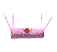 Elnwnnkc Hábitat para mascotas, juguete para decoración de hámster, hamaca colgante, ropa de cama de invierno, túneles escondidos para animales pequeños, ardillas, túneles y tubos para conejos