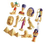 Elnwnnkc Juego De 12 Juguetes del Antiguo Egipto Que Incluyen Pirámides Y Momias para Juegos Interactivos Juguetes Históricos Interactivos