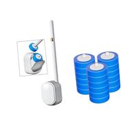 Elnwnnkc Juego de escobilla de baño con Cabezal de Esponja Soluble, fácil reemplazo y sin instalación para baños pequeños, Herramienta de Limpieza de baño