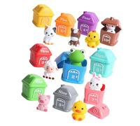 Elnwnnkc Juego De Marionetas Dedo Animales Granja 10 Uds. Educativo Matemáticas Juguete rol Interactivo para Niños 3+ Marionetas Dedo Animales Granja Niños