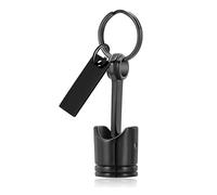 Elnwnnkc Llavero de pistón de metal conmemorativo para cenizas de mascotas, tema mecánico para amantes, llavero conmemorativo de metal para cenizas