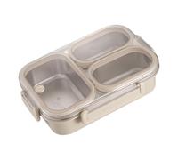 Elnwnnkc Lonchera de acero inoxidable con múltiples compartimentos, tapa a prueba de fugas, contenedor Bentos para viajes escolares, lonchera de acero inoxidable con tapa