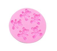 Elnwnnkc Molde de Silicona de Oso, Molde de azúcar, Dulce de Verduras, Caramelo, Chocolate, Bloque de, Postre francés, Decoraciones para Pasteles, Oso de Silicona para Fondant
