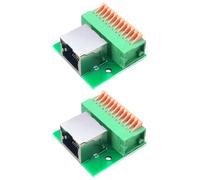 Elnwnnkc No Requiere Soldadura Puerto Ethernet RJ45 Bloque De Terminales Adaptador Rieles DIN con Luz Estado para Conexiones Redes Seguras Plugs and Play Conectores Interfaces Redes Riel DIN