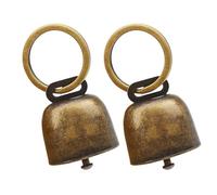 Elnwnnkc Paquete de 2 lujosas Campanas Hechas a Mano para Collar, rastreadores de Mascotas, Campanas de Entrenamiento, Fabricante de Ruido para Seguridad de Mascotas Grandes y pequeñas