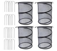 Elnwnnkc Paquete de 4 Cubiertas de Malla para Plantas de jardín, Cubiertas Protectoras de despliegue rápido para Diversos entornos, Conos Protectores emergentes
