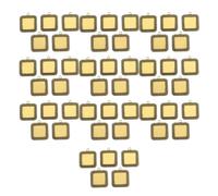 Elnwnnkc Paquete de 50 piedras preciosas cuadradas de aleación para piedras preciosas de 20 mm de tiempo que garantizan un soporte seguro de exhibición de joyas