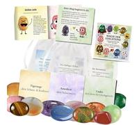 Elnwnnkc Piedras Naturales Artesanales Creativas para Niños con Guía De Actividades Educativas Y Bolsa Almacenamiento Proyectos Arte Regalo Significativo 12 Piezas Manualidades Niños