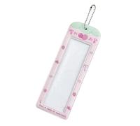 Elnwnnkc Portatarjetas de PVC con transparencia y adorno decorativo Llavero Funda para fotos para fácil organización de tarjetas Funda decorativa para tarjetas