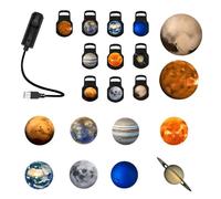 Elnwnnkc Proyector multifunción con alimentación USB, soporte ajustable para dormitorio, luz nocturna cósmica, universo, luz nocturna, multicolor, proyectores de estrellas