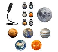 Elnwnnkc Proyector multifunción con alimentación USB, soporte ajustable para dormitorio, luz nocturna cósmica, universo, luz nocturna, multicolor, proyectores de estrellas