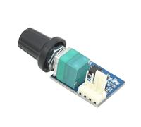 Elnwnnkc Regulador de velocidad del ventilador para carcasa de computadora, canal único, 12 V, 4 pines, con perilla manual silenciosa