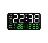 Elnwnnkc Reloj de Pared Digital LED Reloj Despertador con Pantalla para decoración de Gimnasio en la Oficina en casa y gestión precisa del para Personas Mayores Alarma con Calendario