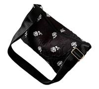 Elnwnnkc Roomy Floral Print Cotton Shoulder Bag Convertible Handheld Bag with Secure Zipper for Daily Essential Stylish Casual Handbag