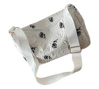 Elnwnnkc Roomy Floral Print Cotton Shoulder Bag Convertible Handheld Bag with Secure Zipper for Daily Essential Stylish Casual Handbag