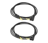 Elnwnnkc Set of 2Pcs 3.5mm 4 Section Connection Cable Straight To Right Angled Bend Convenient For Easily Connection 1 Meter Male To Male Acoustic Cable