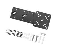 Elnwnnkc Soporte de Montaje en Base para instalación Posterior del Monitor | Soporte de Metal, Placa con Múltiples Orificios, Opción de Montaje en Pared, Acabado en Negro, Hardware Incluido