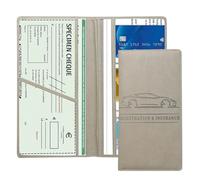 Elnwnnkc Soporte de registro de papel para vehículo y seguro para guantera, accesorios interiores de coche, soporte de seguro para guantera, gris (silver gray)