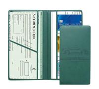 Elnwnnkc Soporte de registro de papel para vehículo y seguro para guantera, accesorios interiores de coche, soporte de seguro para guantera, verde oscuro