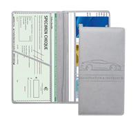 Elnwnnkc Soporte de registro de papel para vehículo y seguro para guantera, accesorios interiores de coche, soporte de seguro para guantera, Silver