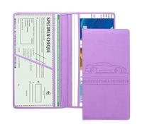 Elnwnnkc Soporte de registro de papel para vehículo y seguro para guantera, accesorios interiores de coche, soporte de seguro para guantera, Lavender