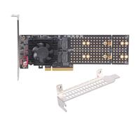 Elnwnnkc Tarjeta De Expansión NVMe PCIe3.0 con Soportes Gestión Térmica Y Refrigeración Activa No Se Necesita Configuración BIOS No Se Necesitan Adaptadores PCIe Divididos BIOS