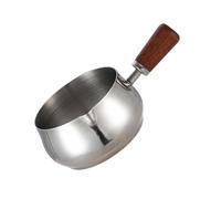 Elnwnnkc Tazas Medidoras De Acero Inoxidable con De Madera Tazas para Servir Condimentos Ideales Espressos Y Salsas Derretir Chocolate