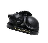 Elnwnnkc Urna de cremación Memorial Suelto Regalo para Mascotas Gatos Escultura Conmemorativa Estatua de Mascota Hecha a Mano Urna Simpatía Gatos Urnas para césped Caja de Almacenamiento de Cenizas