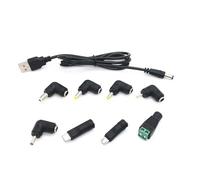 Elnwnnkc Various Interfaces Charging Set with 10 Adapters USB Connectors Perfect For Flashlights Fan Portable Solution USB Cable Set