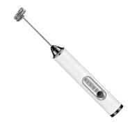 Elnwnnkc Varita vaporizadora eléctrica Recargable con Soporte de Almacenamiento, 2 batidores inoxidables, batidora de Mano para Capuchino, Leche, café Recargable