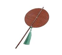 Elnwnnkc Ventilador de mano tejido de lujo | Diseño plegable de inspiración vintage para bodas y salas de estar | Abanico de mano plegable de bambú hecho a mano artesanal