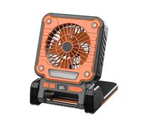 Elnwnnkc Ventilador Plegable con Energía Solar para Exteriores Recargable por USB Acampar Luz Colgante Integrada Senderismo De Emergencias Ventilador Solar con Luz