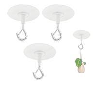 ELNX 3 ganchos de techo, ganchos de techo adhesivos, ganchos de techo resistentes para colgar plantas, comederos para pájaros, campanillas de viento, linternas, jardineras, decoración de exteriores