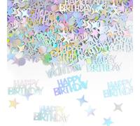 ELNX Confeti de Cumpleaños, Confeti de Mesa 15g Confeti de Feliz Cumpleaños Decoración de Mesa para Fiestas de Cumpleaños Chispas Brillantes para Decorar Baby Showers y Fiestas de Cumpleaños