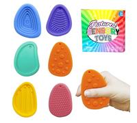 ELNX Fidget Toys Sensory Stone, 6 Stück Handschmeichler, Entwicklungsspielzeug für besondere Bedürfnisse, Sensory Stones, Fidget-Stressberuhigungsspielzeug zur Linderung Von Angstzuständen, Autismus