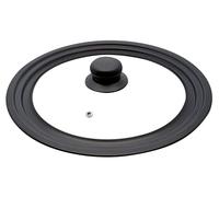 Elo 4001626 - Tapa de cocina universal, 16/18/20 cm, tapa para olla o sartén adaptable, vidrio, acero al carbono, plástico, 22,5 x 22,5 x 5 cm, negro 2