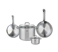 ELO 9502650 - Juego de 2 sartenes de cocina (24 y 28 cm, 2 ollas de 14 y 26 cm, acero inoxidable, inducción)