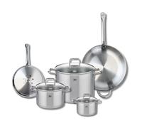 ELO 9506950 - Batería de cocina (5 piezas, juego de 2 sartenes de cocina 24 y 32 cm, 3 ollas de 14, 20 y 26 cm, Elo Profi Citrin, acero inoxidable, inducción