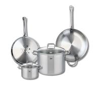ELO 9509050 - Batería de cocina (4 piezas, juego de 2 estufas de cocina 28 y 32 cm, 2 ollas de 16 y 26 cm Elo Profi Citrin, acero inoxidable, inducción