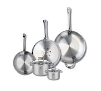 ELO 9511450 - Batería de cocina (5 piezas, juego de 3 estufas de cocina 24, 28 y 32 cm, 2 ollas de 12 y 16 cm, Elo Profi Citrin, acero inoxidable, inducción