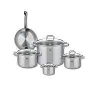 ELO 9695050 - Batería de cocina (5 piezas, juego de 1 sartén de 24 cm y 4 ollas 12, 16, 20 y 26 cm, Elo Profi Citrin, acero inoxidable, inducción