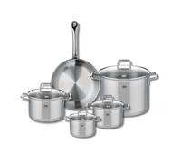 ELO 9698250 - Batería de cocina (5 piezas, juego de 1 sartén de 28 cm y 4 ollas 14, 16, 20 y 26 cm, Elo Profi Citrin, acero inoxidable, inducción
