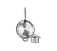 ELO 9698550 Elo Profi - Juego de utensilios de cocina (2 piezas, 1 sartén de 32 cm y 1 olla de 14 cm, acero inoxidable, inducción