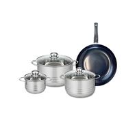 ELO 9717850 - Juego de utensilios de cocina (4 piezas, 1 sartén de 28 cm y 3 ollas de 14, 20 y 24 cm, Elo Prima Brillant, acero inoxidable, inducción